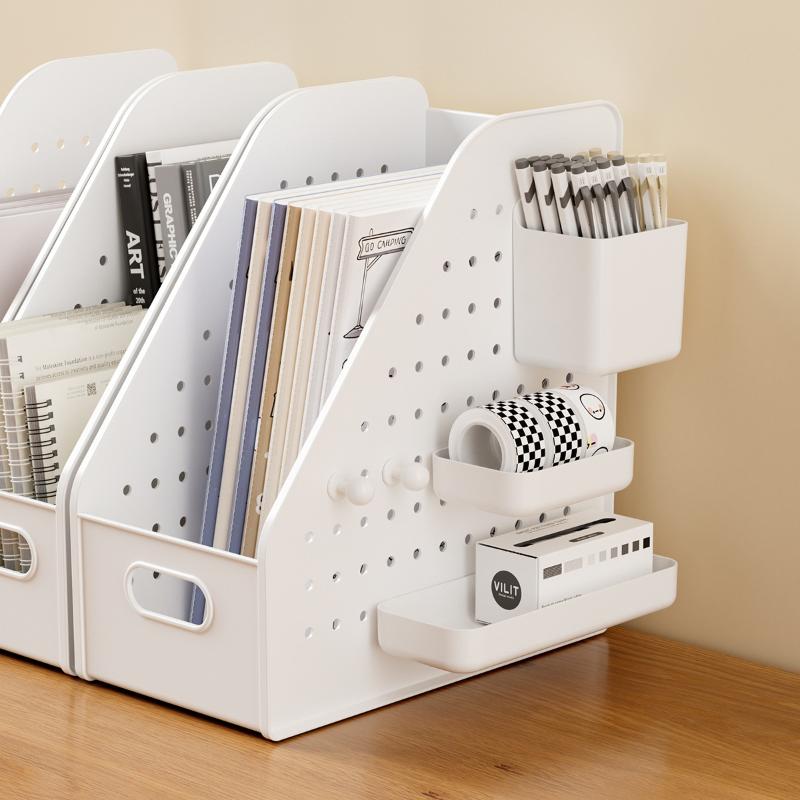 Binding Machine Comb - Bureau-organizer met uitneembare opbergdozen en perforatiebordontwerp