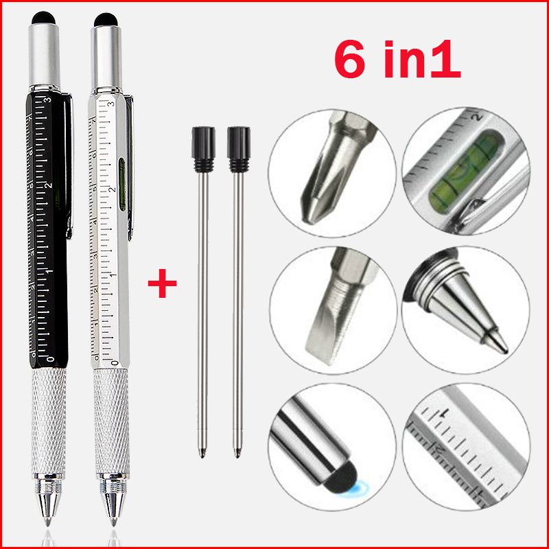 Office Technician - Luxe metalen multifunctionele balpen met maatregel