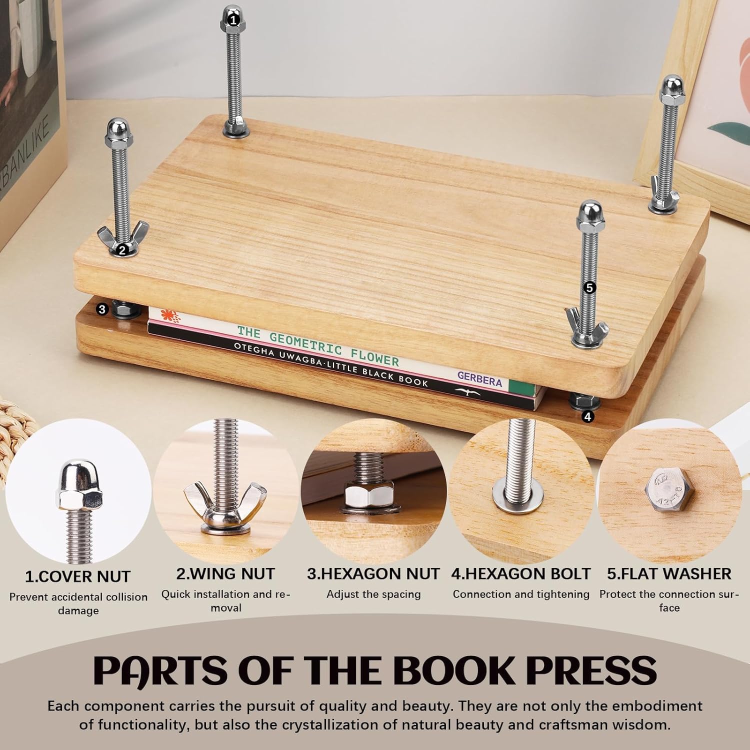 Houten boekpers, bindmiddel, p - Binding Machine Comb recensie en prijs