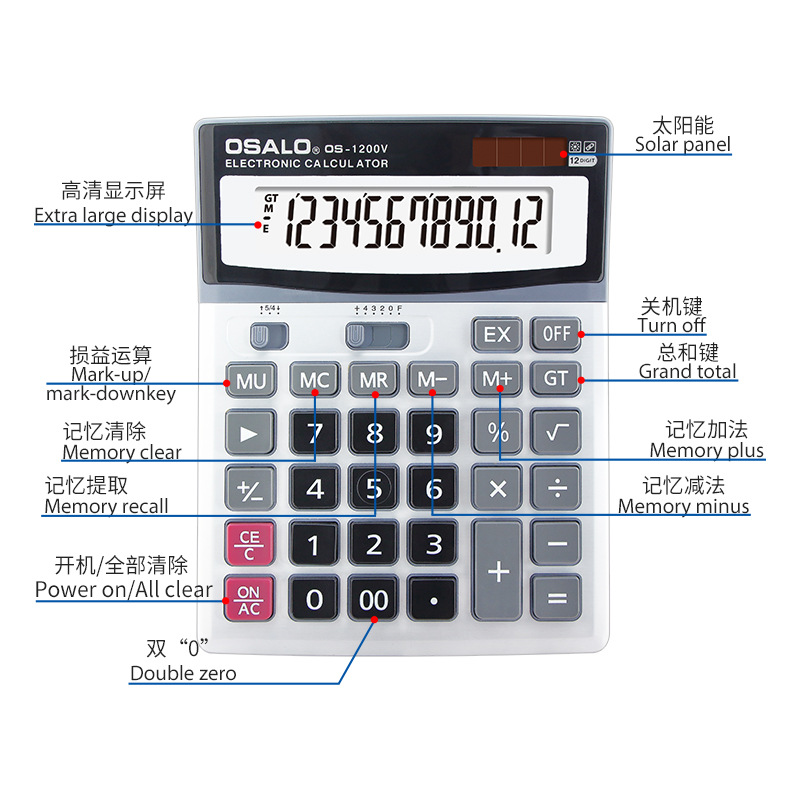 Solarcalculator Abs Plastic Ka - Office Technologies recensie en prijs